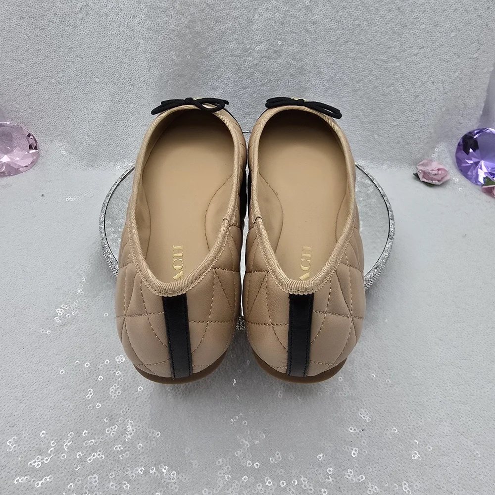 Coach Beige and Black Flats - Picture 7 of 13